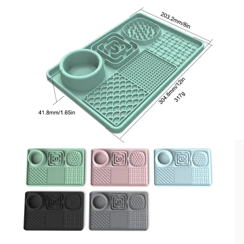 Silicone Pet Feeding Mat and Slow Feed Pad