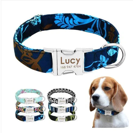 Custom Anti-Lost Dog Collar with Tag and Leash